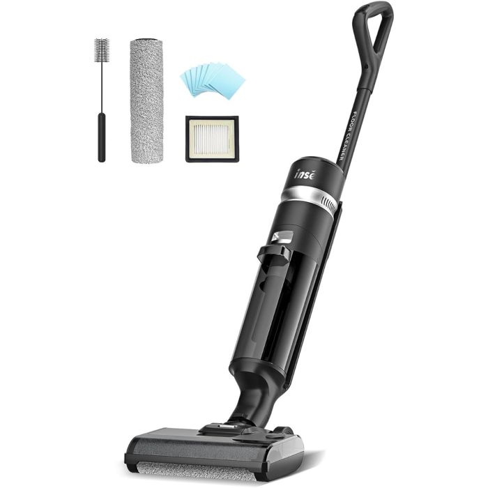 INSE W5 Wet & Dry Vacuum: Lightweight, LED Display, Voice Assistance.