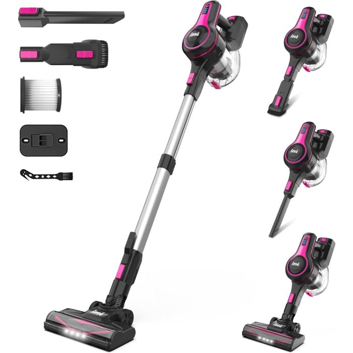 INSE N5T Cordless Vacuum Cleaner, 6-in-1 Rechargeable Stick Vacuum, Powerful Lightweight Cordless Vacuum Cleaner, Up to 45 Mins Runtime
