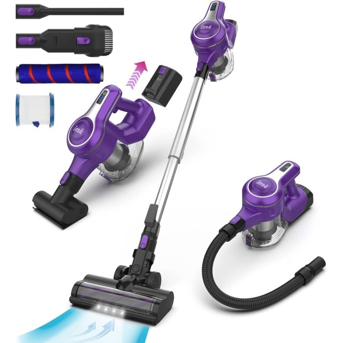 INSE S6T Cordless Vacuum Cleaner: Powerful 28Kpa, 10-in-1, Pet Hair Tool, 45min Runtime
