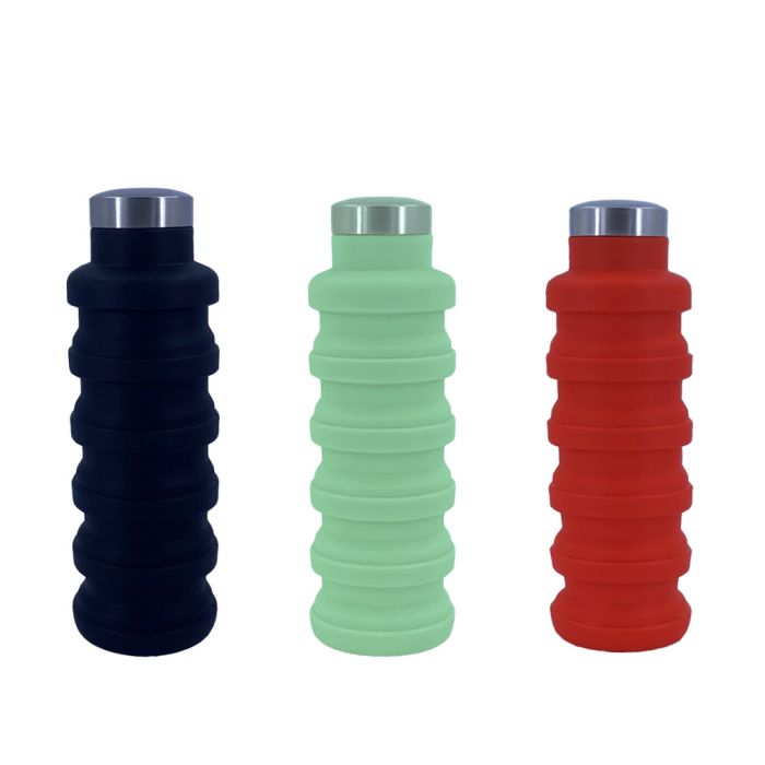 Spot Silicone Sports Mug Stock Foreign Trade Wholesale Outdoor Travel Travel Folding Water Bottle
