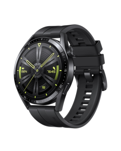 HUAWEI WATCH GT 3 Smart Watch 46mm Black Rubber Wristband, 1.43 inch AMOLED Screen (CN Version)