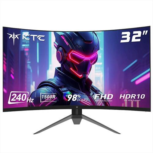 KTC H32S17F 32'' Curved Gaming Monitor, 1920*1080 HVA Panel, 240Hz Refresh Rate, 125% sRGB, 3500:1 Contrast Ratio, Adaptive Sync, HDR10, 3ms