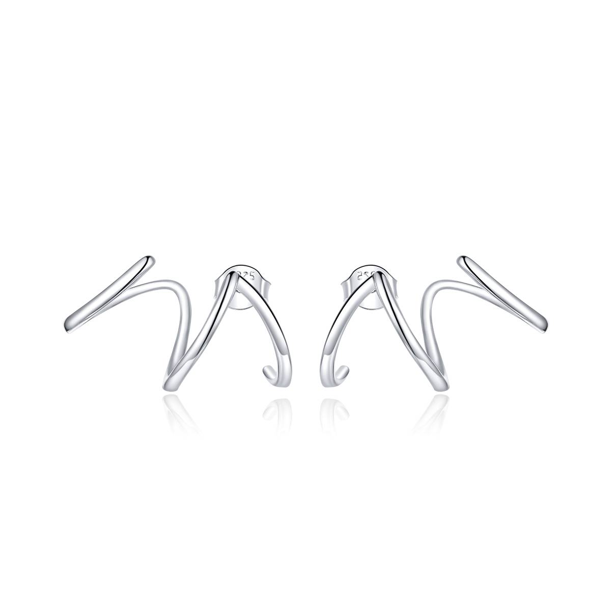 S925 sterling silver minimalist line women&#039;s earrings