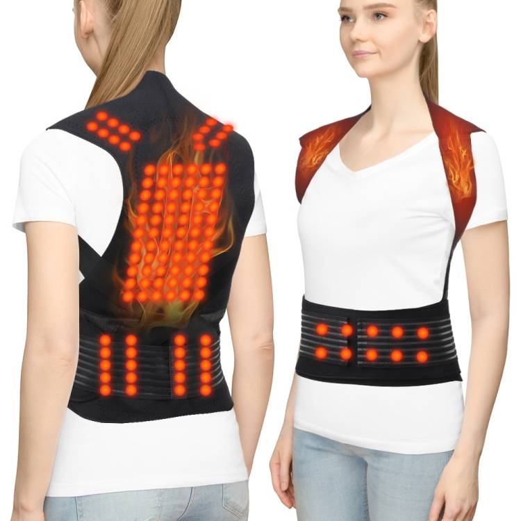 HailiCare Home Neck Protector Back Protector Waist Vest Warm Vest Protector with Magnet Physiotherapy, Size: L