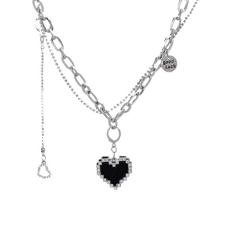 Women&#039;s letters Versatile titanium steel necklace Fried Dough Twists chain