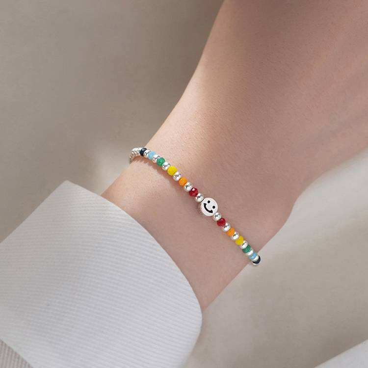 S925 Sterling Silver Sky Star Bean Women&#039;s Bracelet