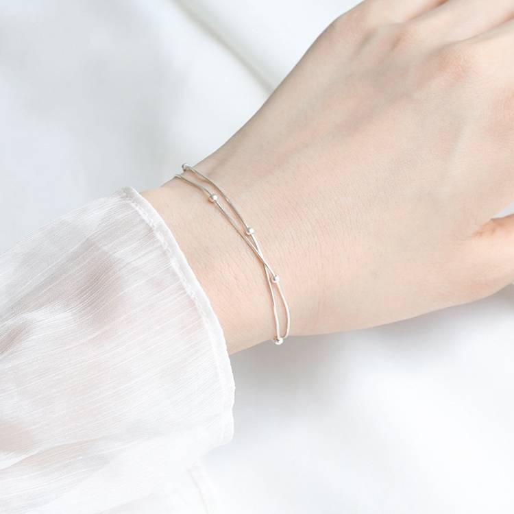 S925 Sterling Silver Sky Star Bean Women&#039;s Bracelet1