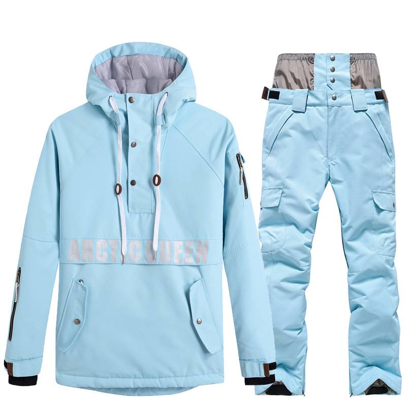 Thickened Hooded Ski Suit for Couples - Warm Snowboarding Clothing