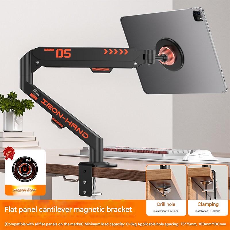 MagSafe Magnetic iPad Stand,  Aluminum Desk Clamp Tablet Holder with Adjustable Height Angle for Gaming, Live Streaming &amp; Office