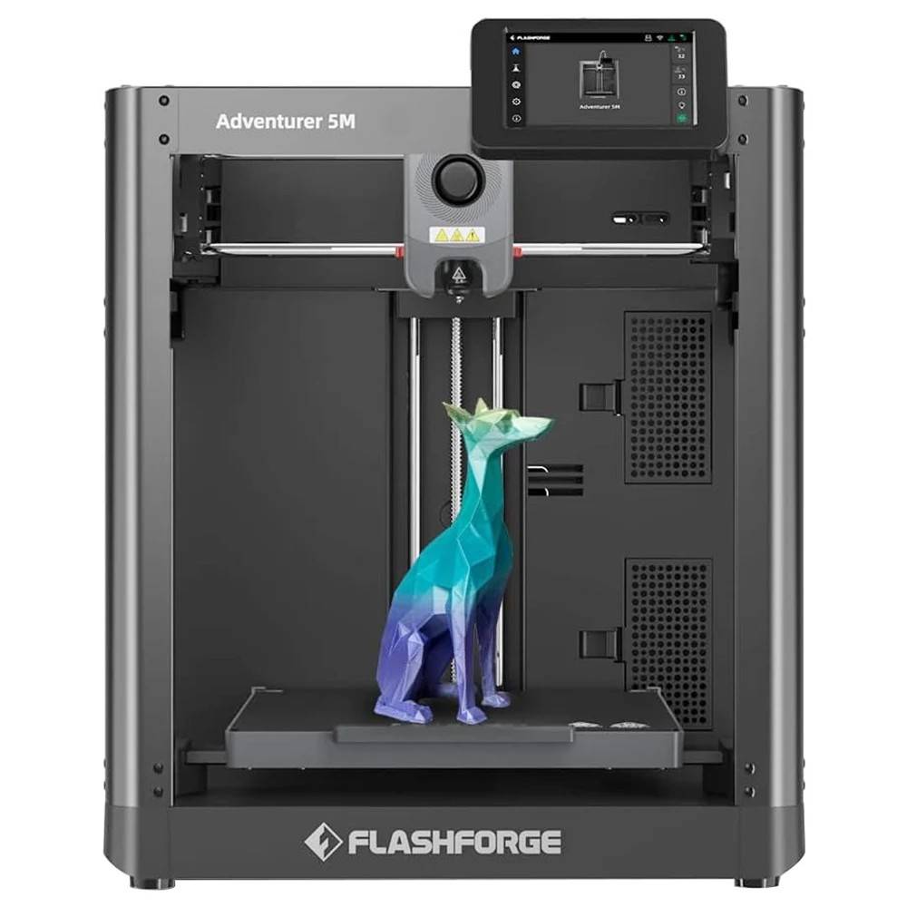 Flashforge Adventurer 5M 3D Printer, Auto Leveling, 600mm/s Max Printing Speed, Filament Runout Reminder