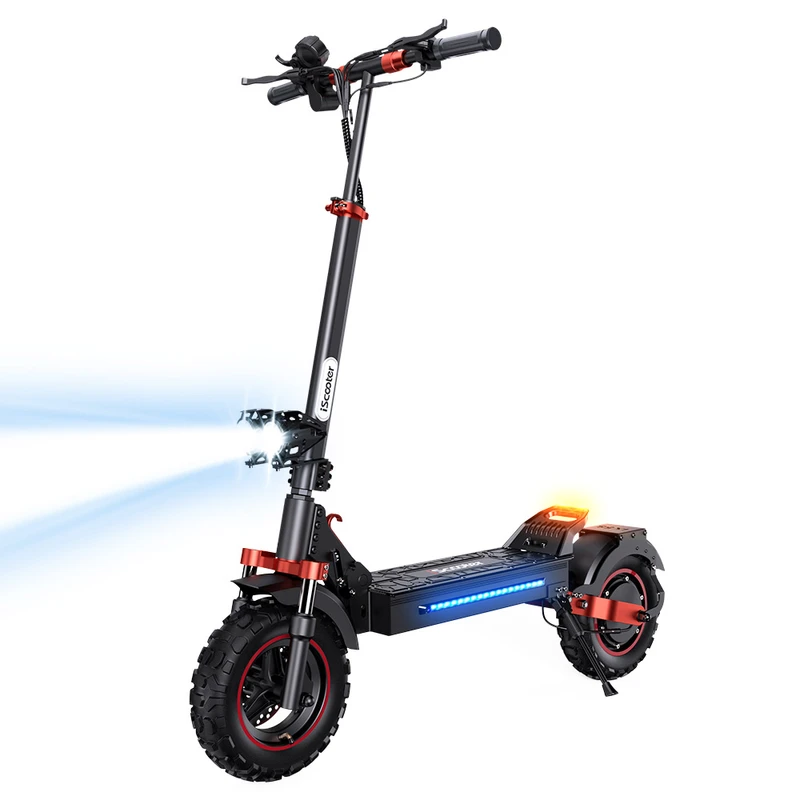 iScooter iX5S Electric Scooter 1000W Motor 48V 15Ah Battery 45kmh Speed 40km Range 11 Inch Tires Dual Disc Brake Suspension