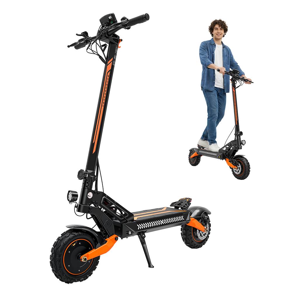 iScooter W12 11 Inch Off-Road Dual Drive Electric Scooter 3000W 25Ah Max Range 100KM, Max speed 70 km/h Foldable Kick eScooter