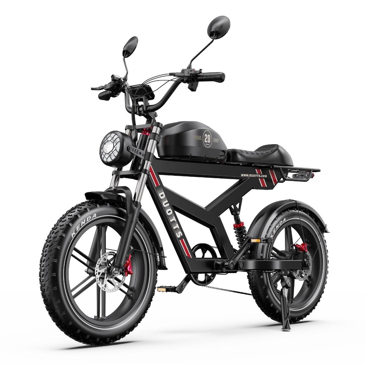 [EU Direct] DUOTTS F20 Electric Bike 52V 27Ah, 750W Motor, 25km/h Limited Speed, 20×4.0” Fat Tires, 130–140km Range, GPS & Bluetooth App, 150kg Lo
