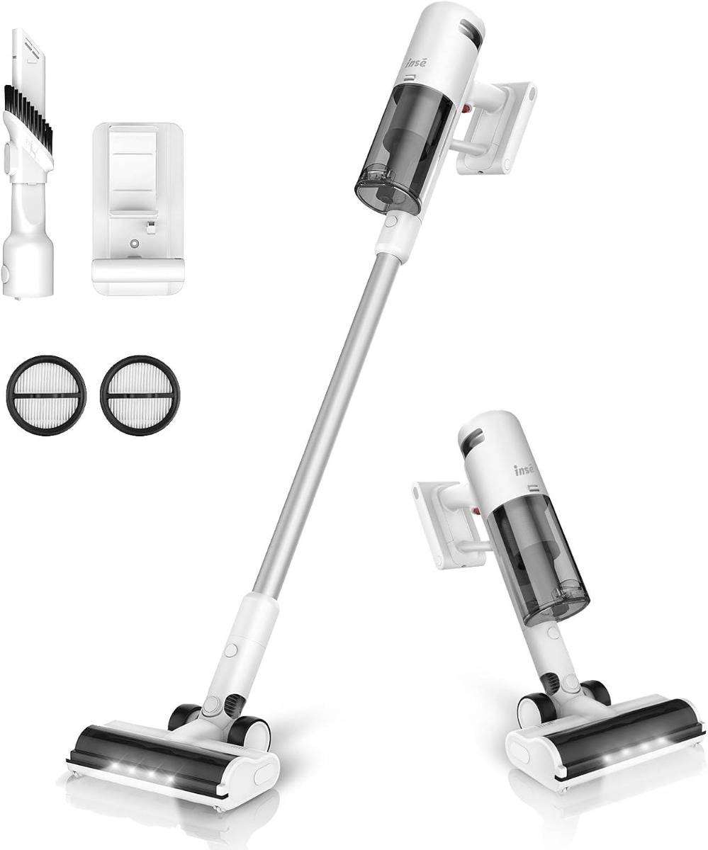INSE V120 Cordless Vacuum Cleaner: 450W, 30Kpa, LED Screen, 60 Mins Runtime, Powerful for Home, Pet Hair, Carpet, and Hard Floors.