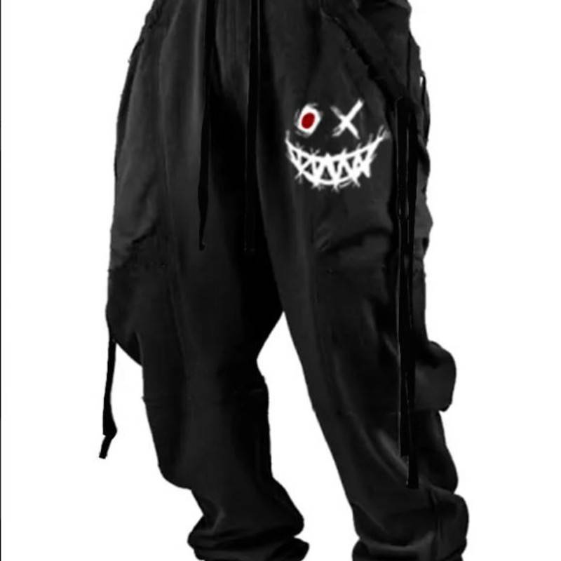 Men&#039;s Cotton Blend 3D Print Sports Joggers