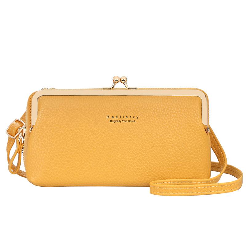 New litchi pattern crossbody bag Fashion horizontal zipper mobile phone bag version of women&#039;s bag