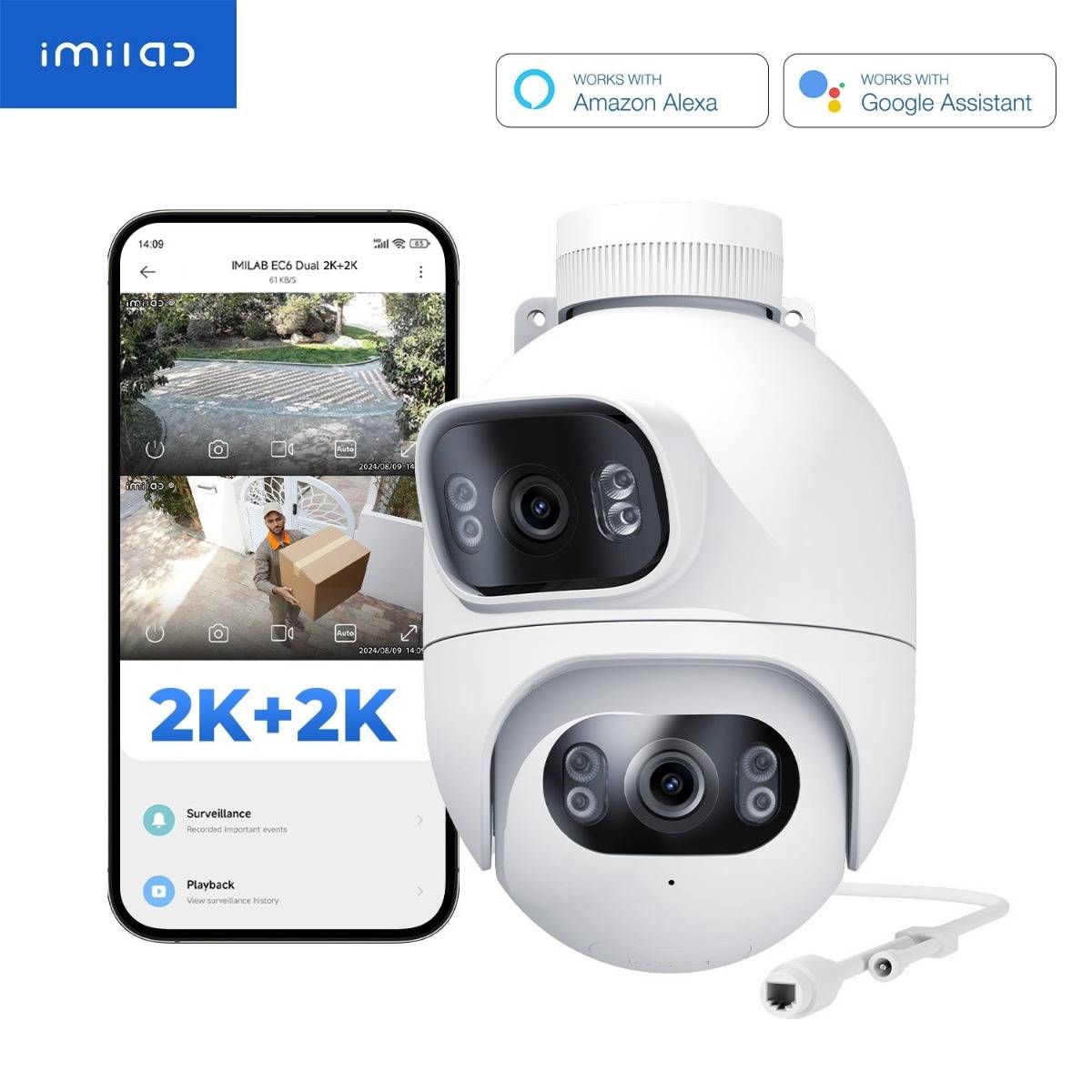 IMLAB EC6 Outdoor Security Camera (Dual Camera) Global Version