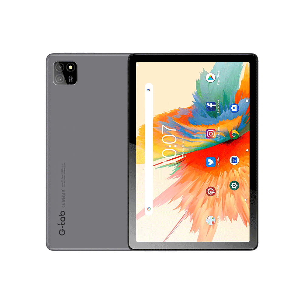 G-tab T11 Android 14 Tablet, 10.1 inch 1280*800 IPS Screen, Unisoc T606 8 Core Max 1.6GHz, 8GB RAM (4GB +4GB Expansion) 128GB ROM, 2.4/5GHz WiFi Bluet