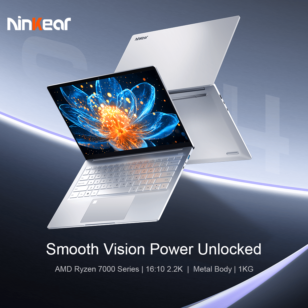 Ninkear S14 Laptop Touch Screen Tablet AMD Ryzen™ 5 7535HS 14 Inch 16GB LPDDR5 1TB SSD Computer Notebook Wifi 6