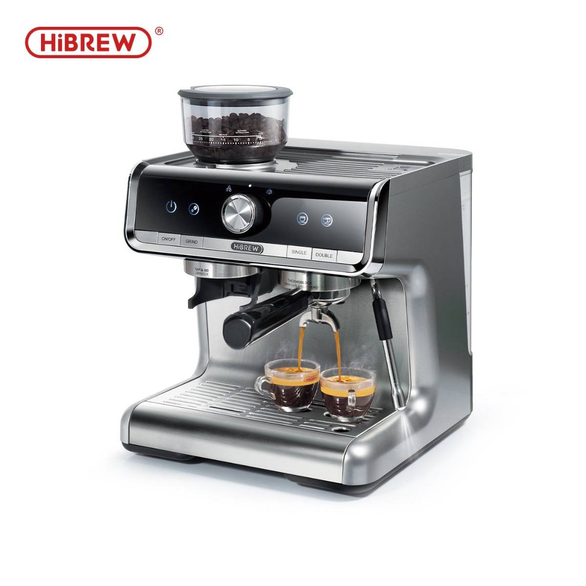 【EU Stock & Ships Immediately】HiBREW Barista Pro 20Bar Bean to Espresso,Cafetera Commercial Level Coffee Machine with Full Kit for Cafe Hotel Rest