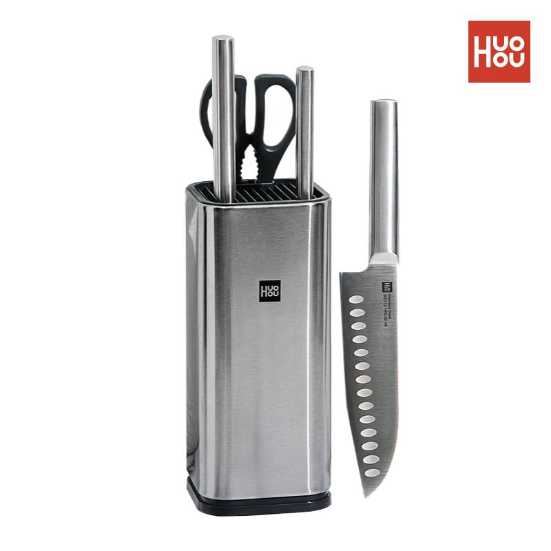 HUOHOU stainless steel knife set household kitchen knife holder