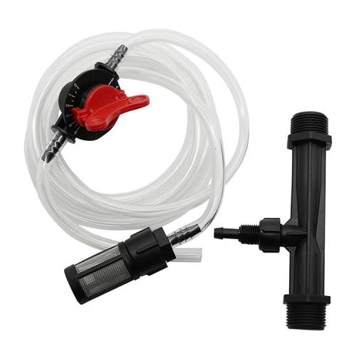 Venturi fertilizer applicator G3/4 injector and filter straw kit with six taps