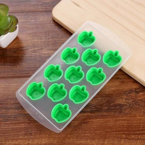 Apple shaped silicone ice cube creative ice box fruit ice cube mold color random A1219