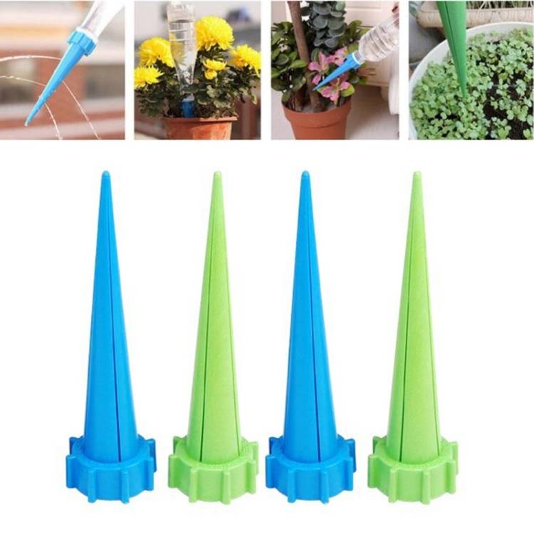 Cone watering device, water seepage device/automatic watering device for shrubs, flowers, and plants, color randomly shipped