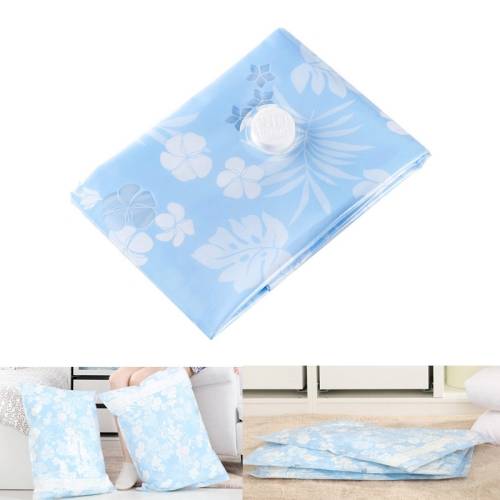 Space Saving Orchids Pattern Vacuum Storage Bag, Thinken Quilts Clothing Vacuum Seal Storage Bag with, Size: 70*100 cm