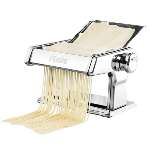 QZ150 Household Kitchen Integrated Stainless Steel Manual Pressing Machine Pasta Machine (Silver)