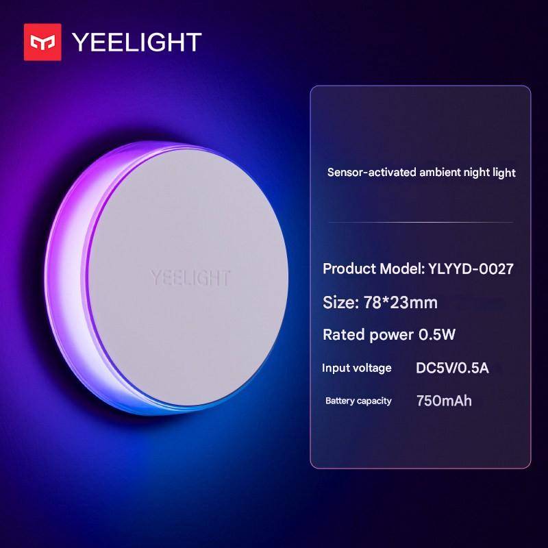 Yeelight RGB Night Light Magnetic, Light-Sensing, and Motion-Activated Ambient Lamp for Bedrooms, Hallways, and Bedside Use
