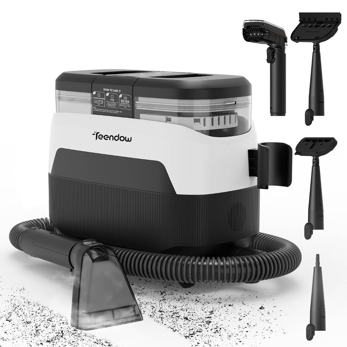[EU Direct]Teendow C6 MAX Portable Carpet Cleaner Vacuum 1650W 12Kpa Multipurpose High Temperature Steam Cleaner with Dual Water Tank Spot Cleaner