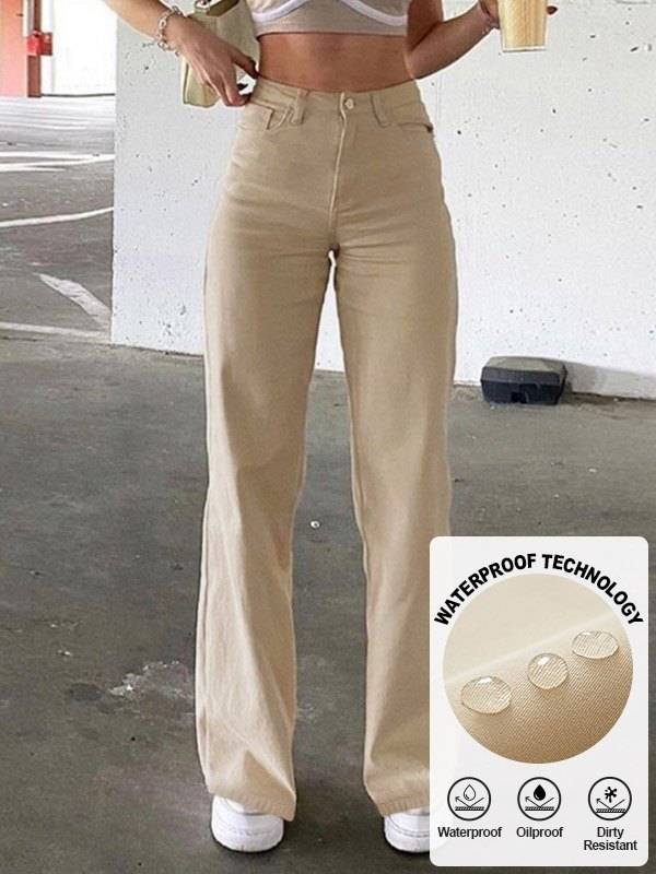 Plain high waisted flared jeans