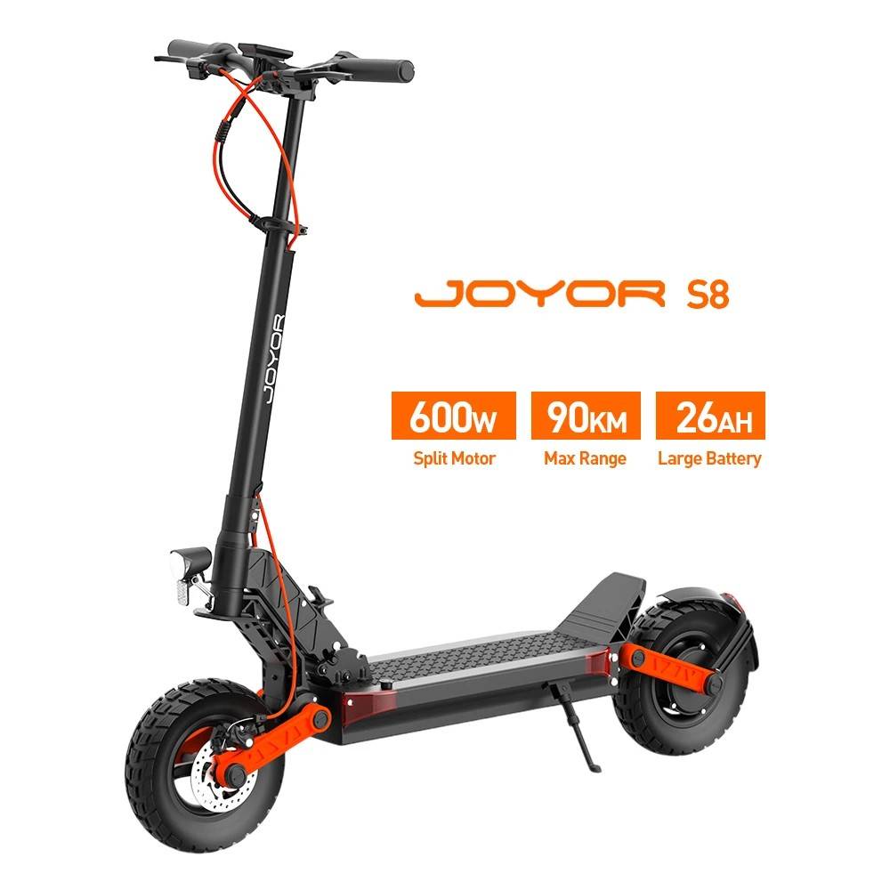 Joyor S8 Long Range Electric Scooter 600W Motor 48V 26Ah Battery 10 Inch Tires 25kmh Max Speed 90km Range Dual Disc Brakes