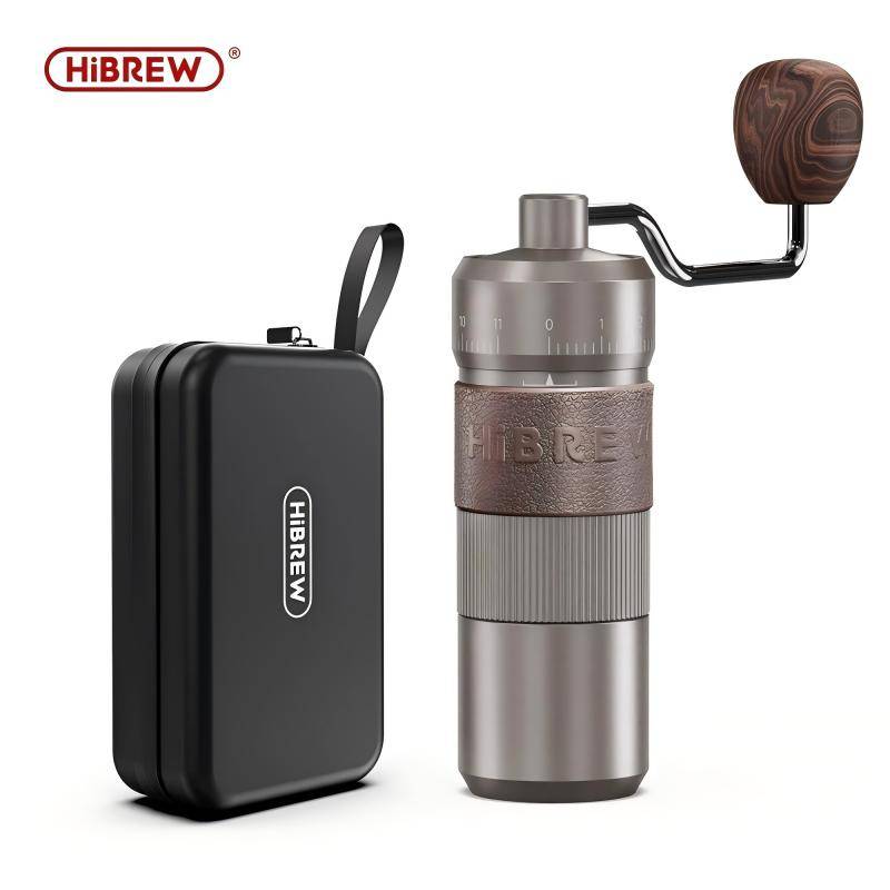 HiBREW G4B Manual Coffee Grinder Aluminum Conical Burr Capacity 22g Hand Coffee Grinder with 11 Levels Adjustable Setting Pour Over