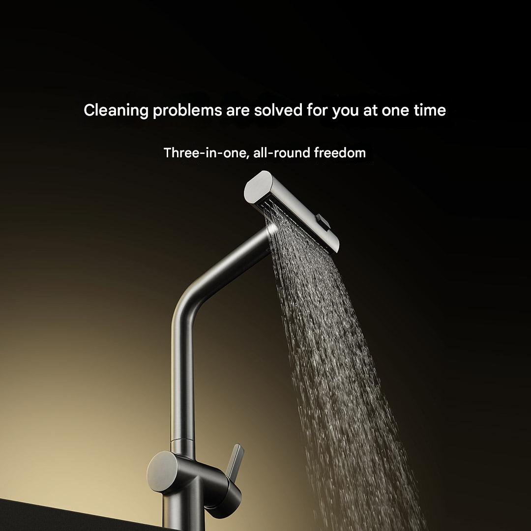 HiGold kitchen pull-out hot and cold water multifunctional rain curtain faucet