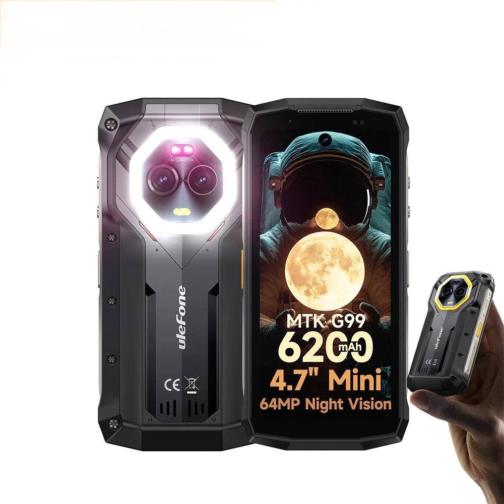 Ulefone Armor Mini 20 4G 4.7" Rugged Phone 64MP Night Camera Android 14 Smartphone 6200mAh Mobile phone LED
