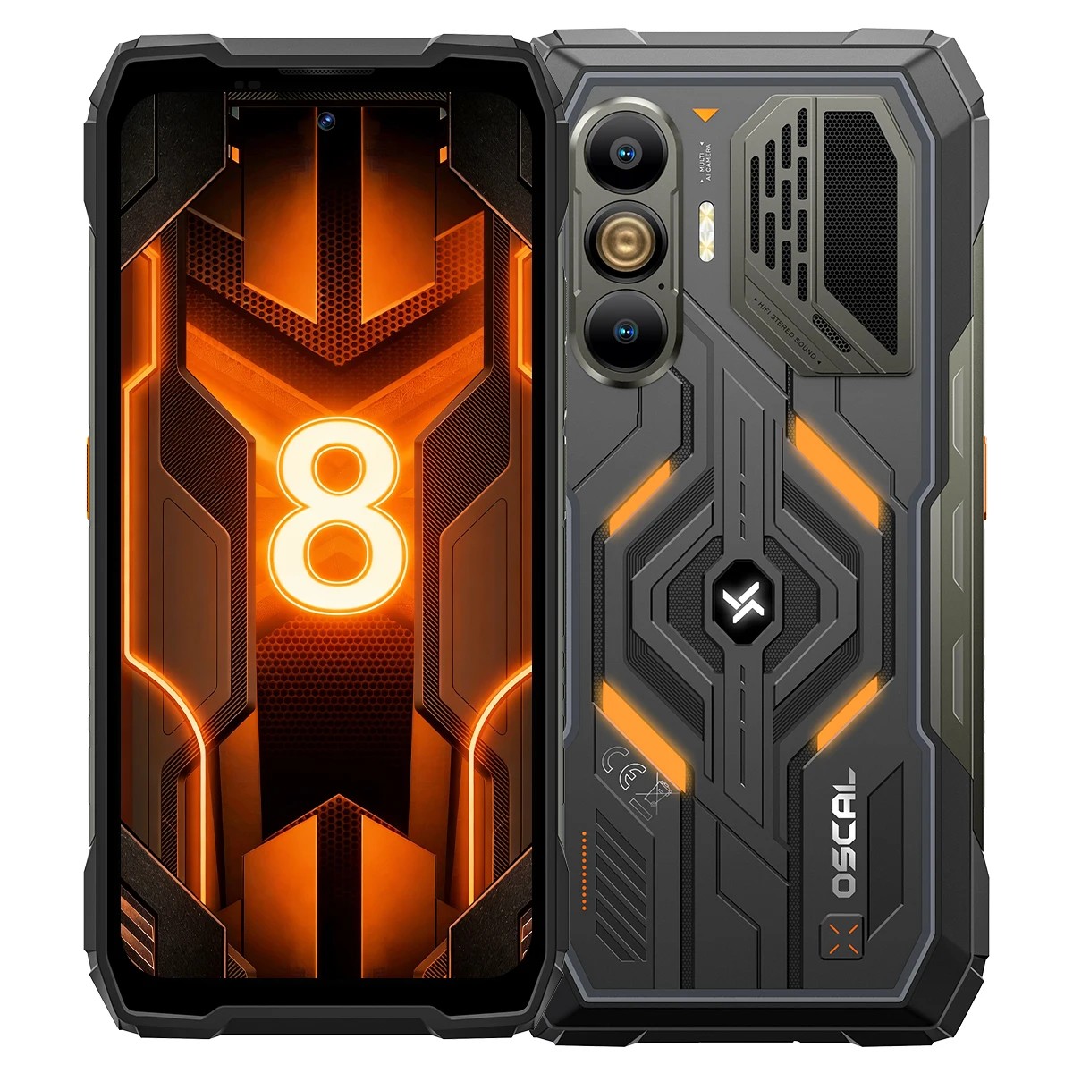 Oscal PILOT 8 Rugged Smartphone with Thermal Imaging Camera 6.83" AMOLED 120Hz Display 10000mAh Battery 12GB 256GB 108MP Camera Night Vision Andr