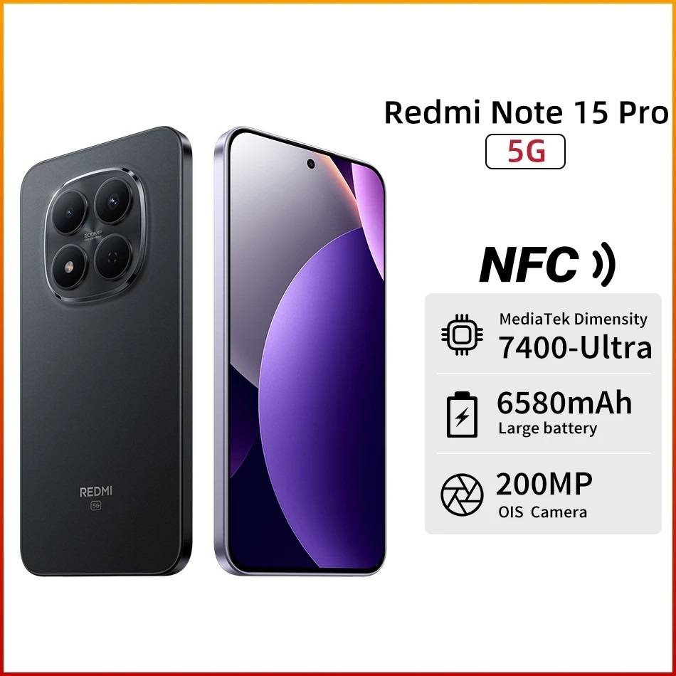 Global Version Xiaomi Redmi Note 15 Pro 5G NFC Smartphone