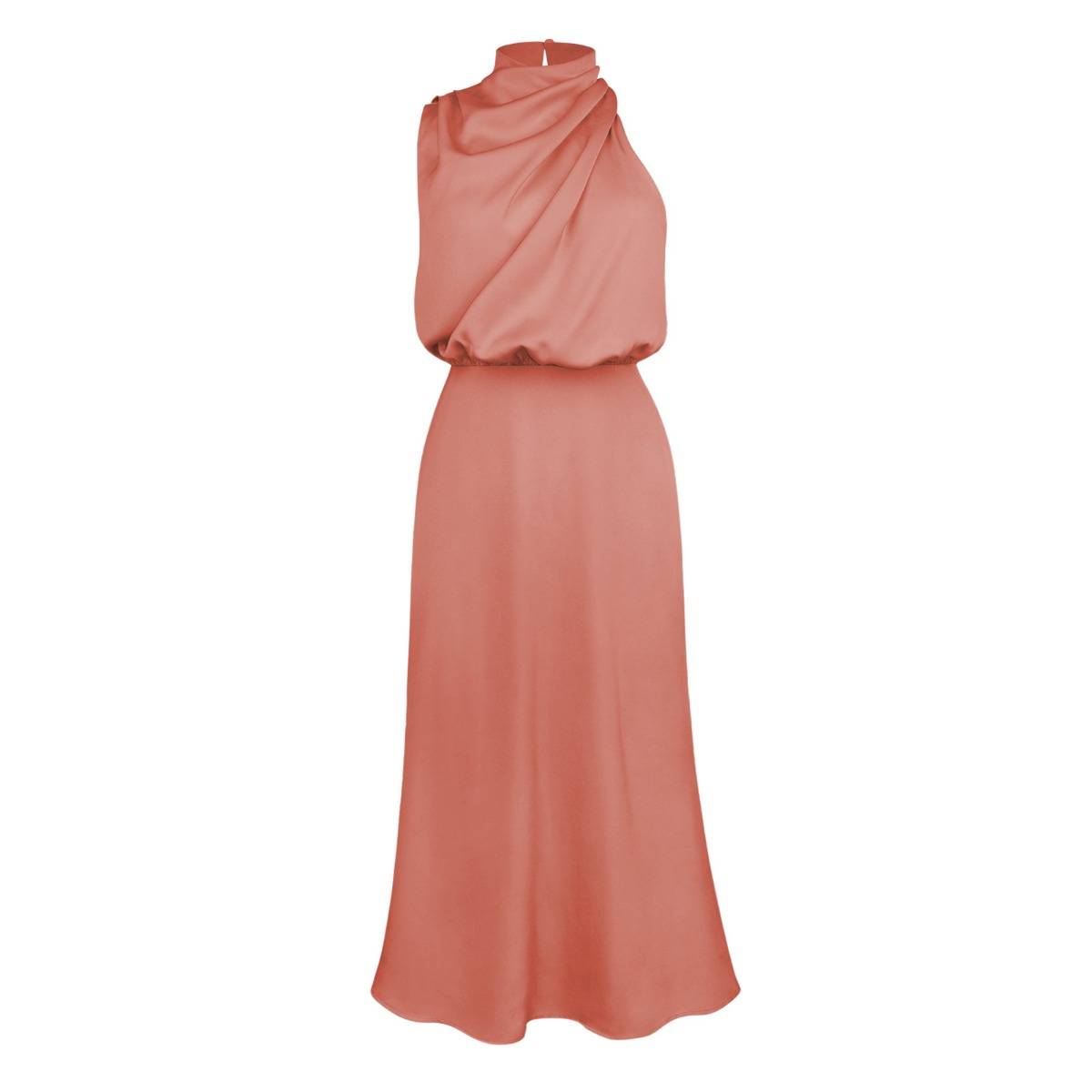 2023 spring and summer hot sale new high-end satin sleeveless dress European and American fashion elegant celebrity light evening dress