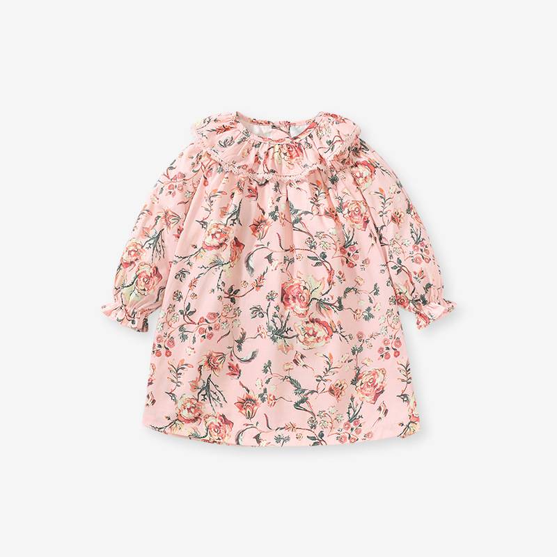 Little maven autumn girls skirt printed children&#039;s princess dress new European and American girls long-sleeved dress
