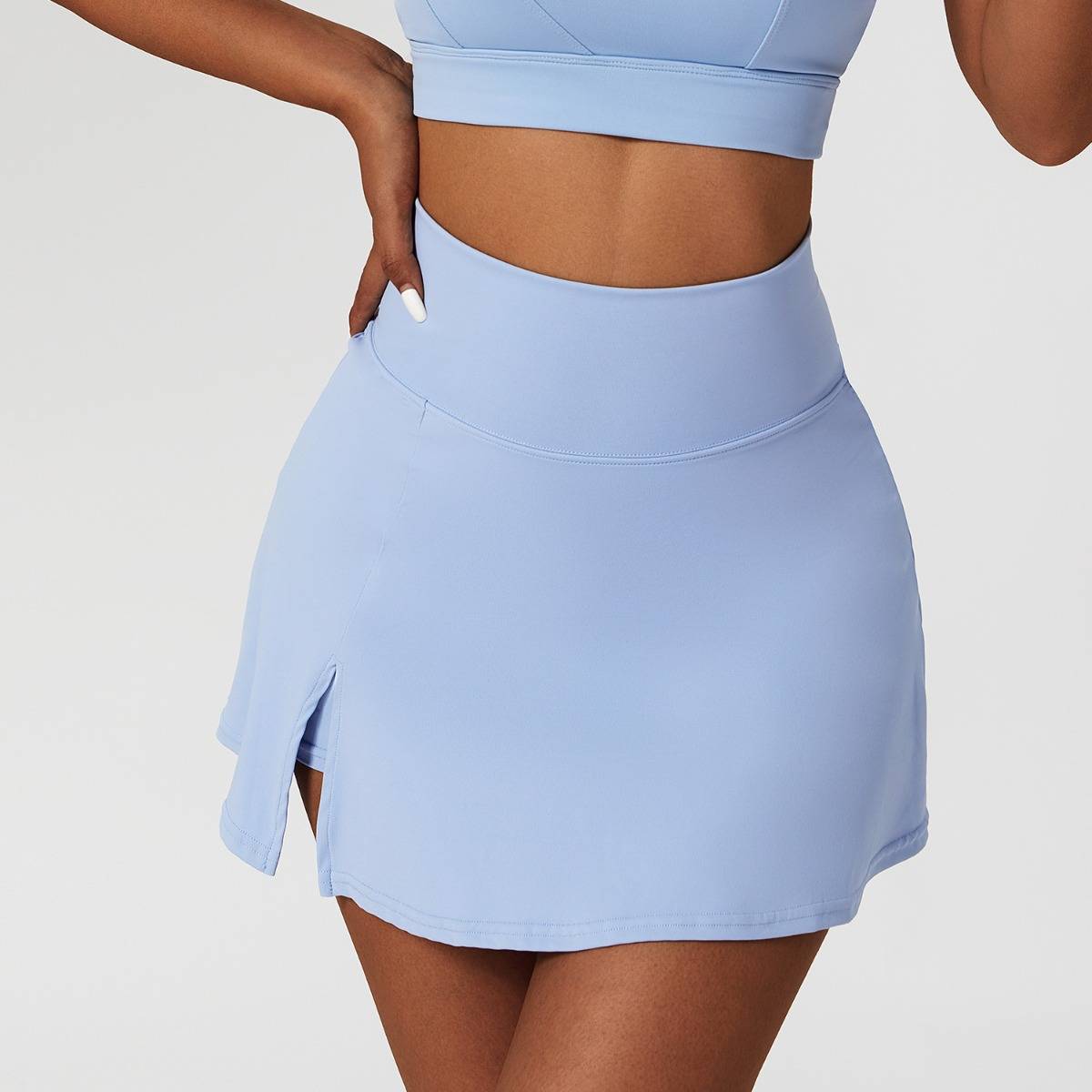 Zechuang spring and summer new slim yoga skirt breathable mini skirt pants running fitness tennis anti-light sports skirt