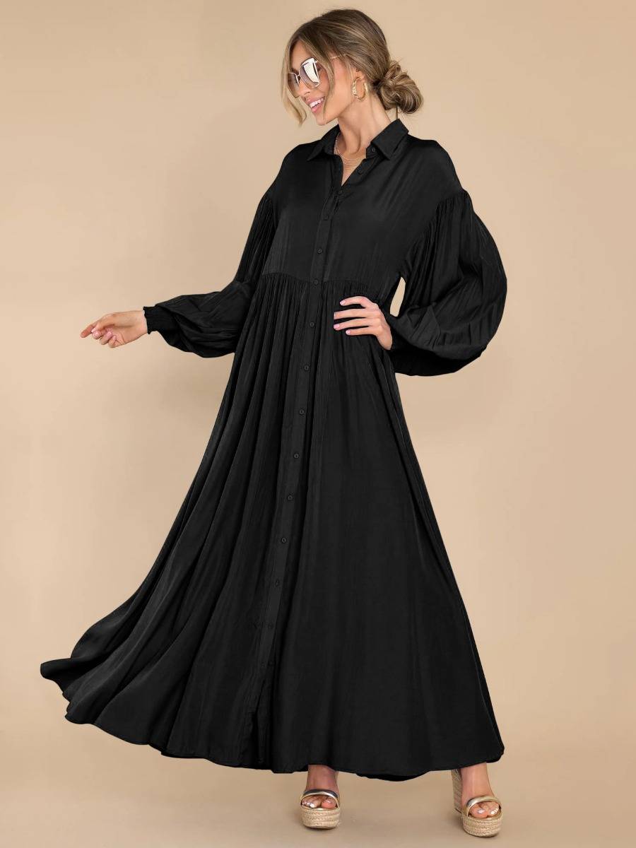 Long solid color dress