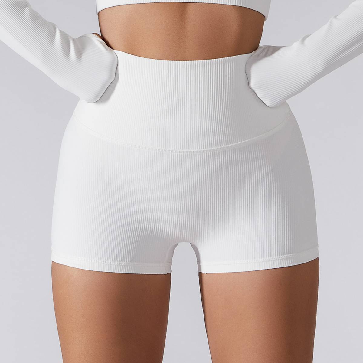 Zexin new style belly control sports fitness shorts hip lifting nude yoga pants women&#039;s high waist slim sports leggings