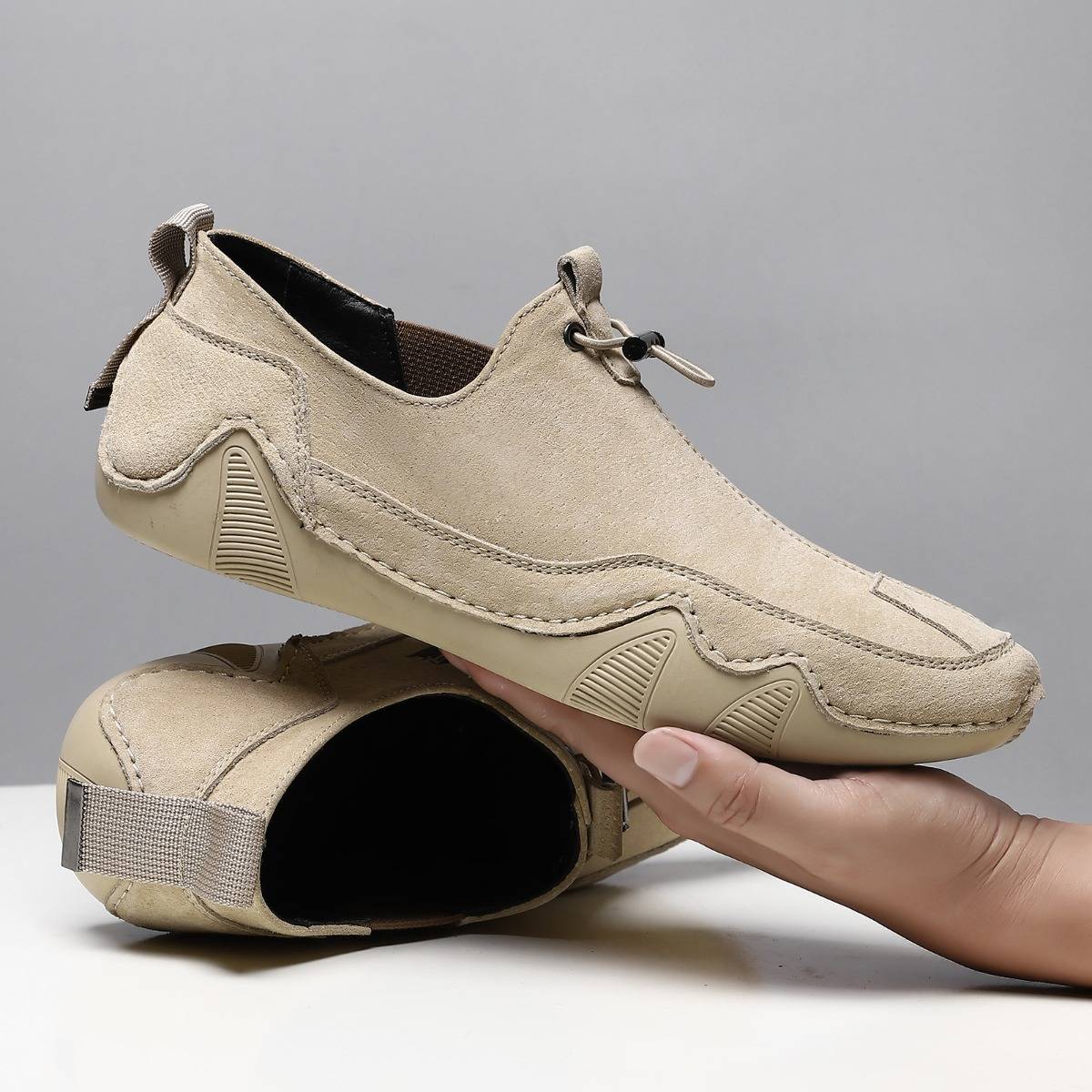 2023 cross-border hot style leather casual shoes men&#039;s shoes cover feet breathable lazy shoes leather shoes all-match shoes men&#039;s trendy sho