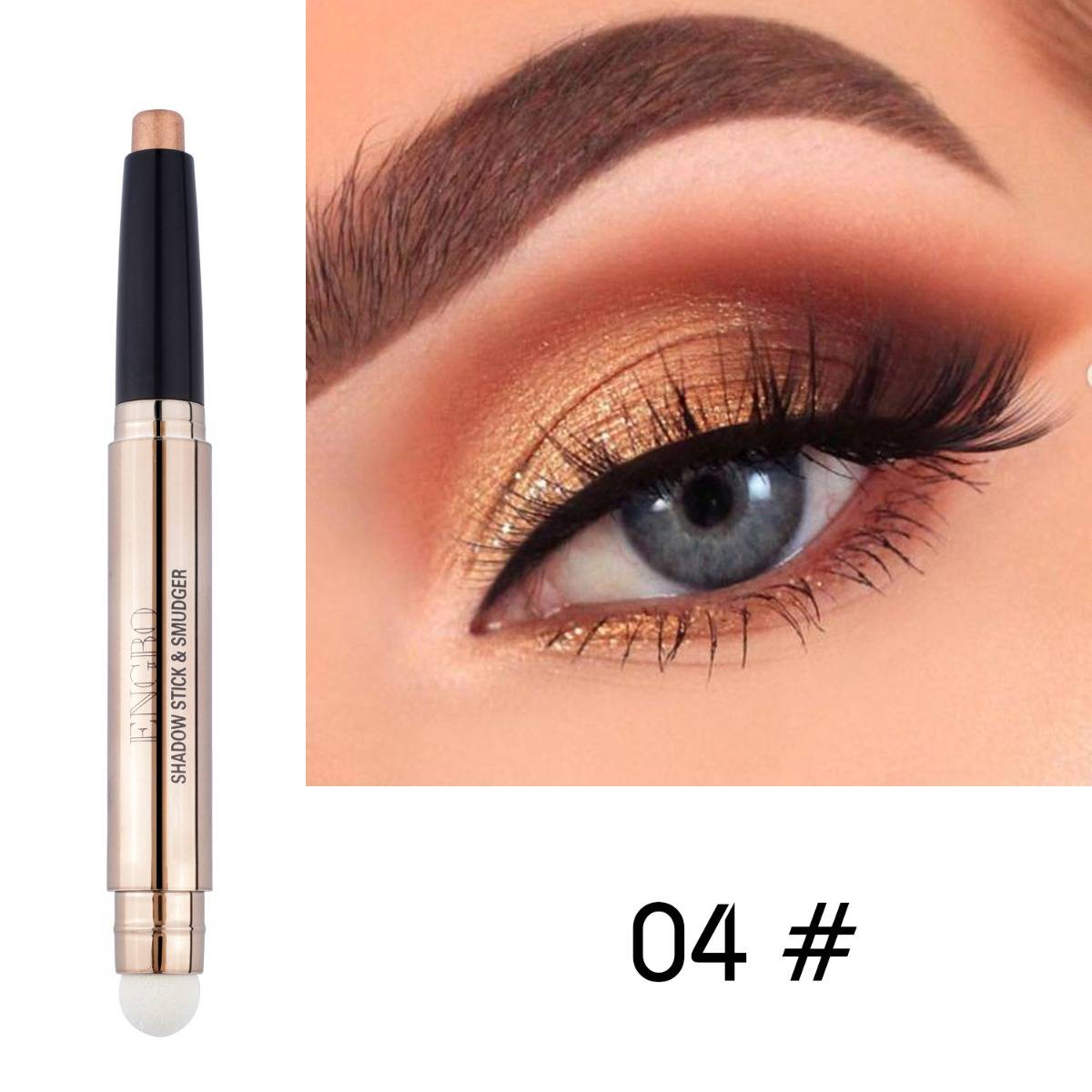 ENGBO Hot Selling Eyeshadow Stick Two Heads Single Color Highlighter Pigment Makeup 18 colors