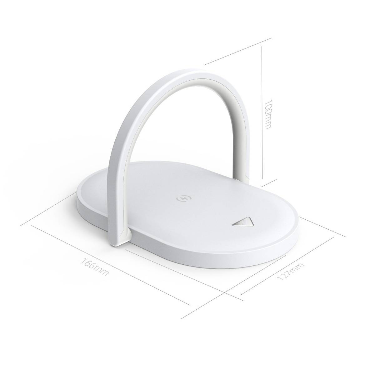 Mobile phone wireless charging night light fast charging 15W charger three-in-one bracket suitable for Apple IOS Android bedside lamp
