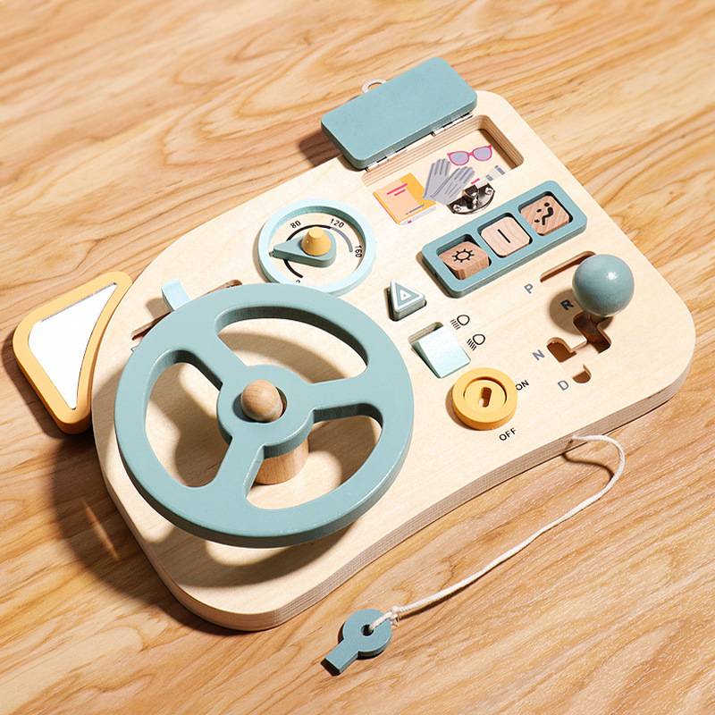 Montessori early childhood education steering wheel simulation busy board children&#039;s play house learning driving educational toy CECPC
