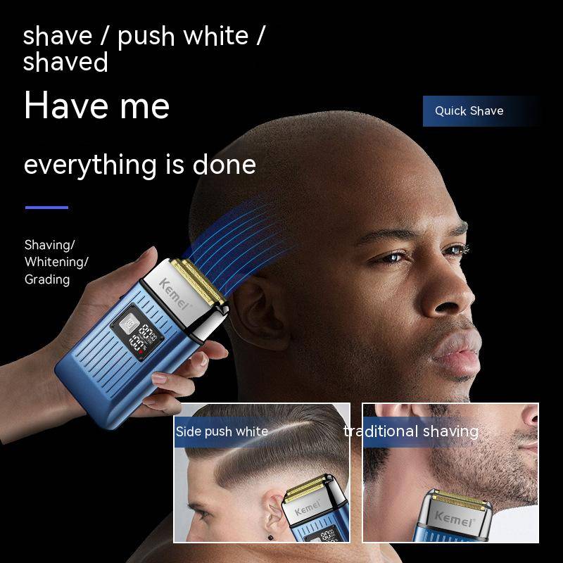 Kemei electric shaver KM-1112 reciprocating bald artifact beard knife LCD liquid crystal digital display shaver