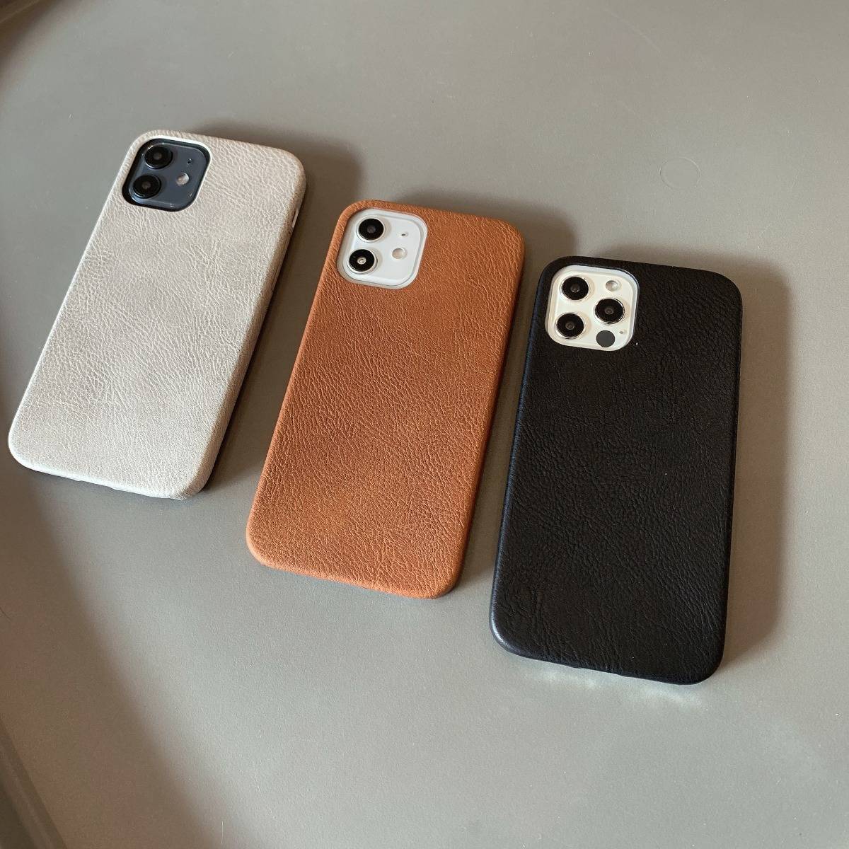 Vintage leather textured phone case
